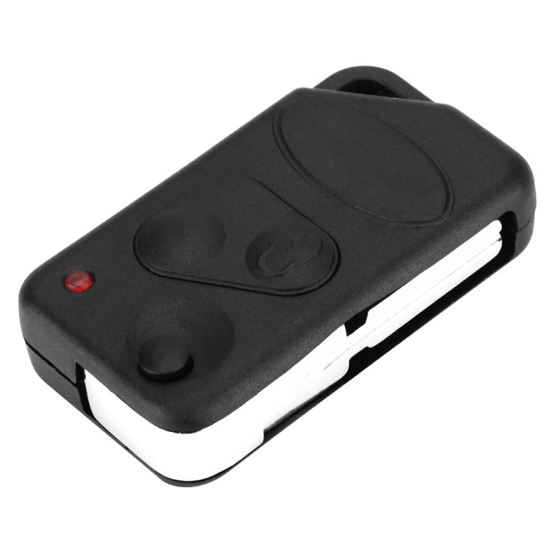 Flip Key Case 2 Button Uncut Blank Blade Remote Key Case - ABS Plastic CNC Carving Durable Key Fob Cover for Land Rover - Image 1