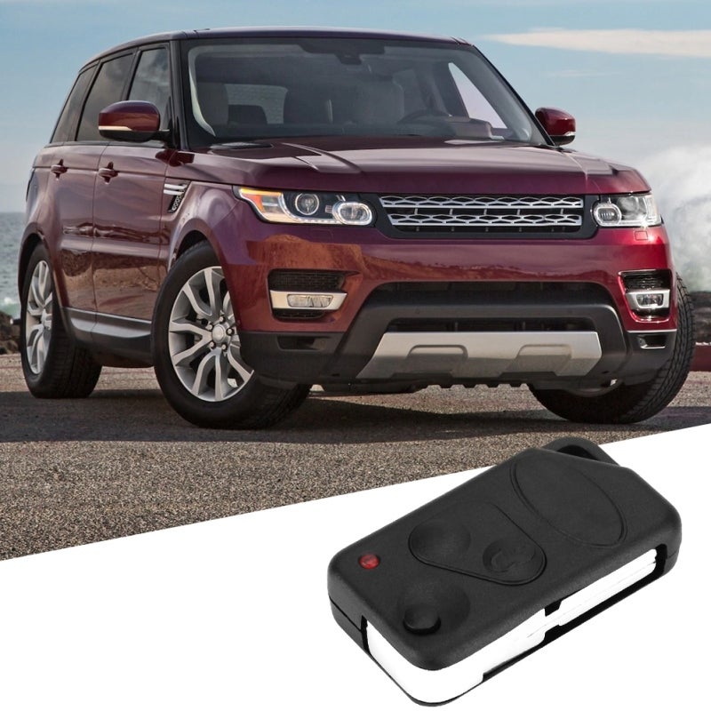 Flip Key Case 2 Button Uncut Blank Blade Remote Key Case - ABS Plastic CNC Carving Durable Key Fob Cover for Land Rover - Image 5