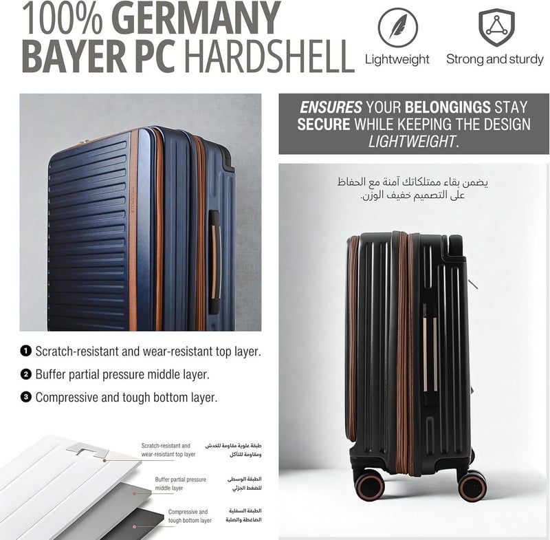 TEREPLUS® Luxury 24-inch Check In Luggage with USB Charging Ports & Expandable - Image 2
