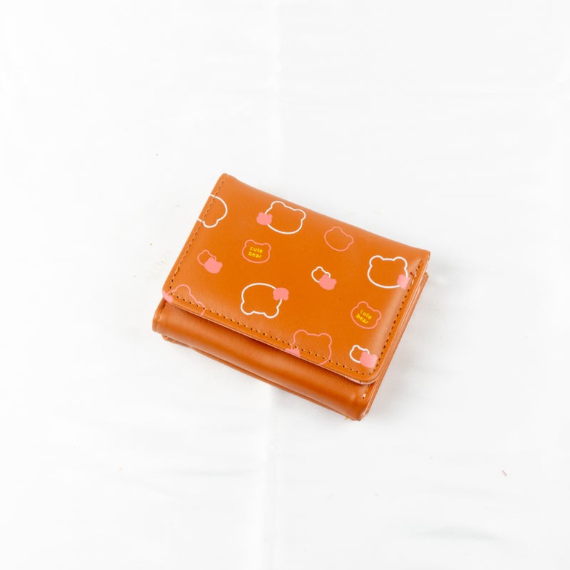 Leather Flip Wallet & Card Holder with Multiple Pockets - Brown - Image 1