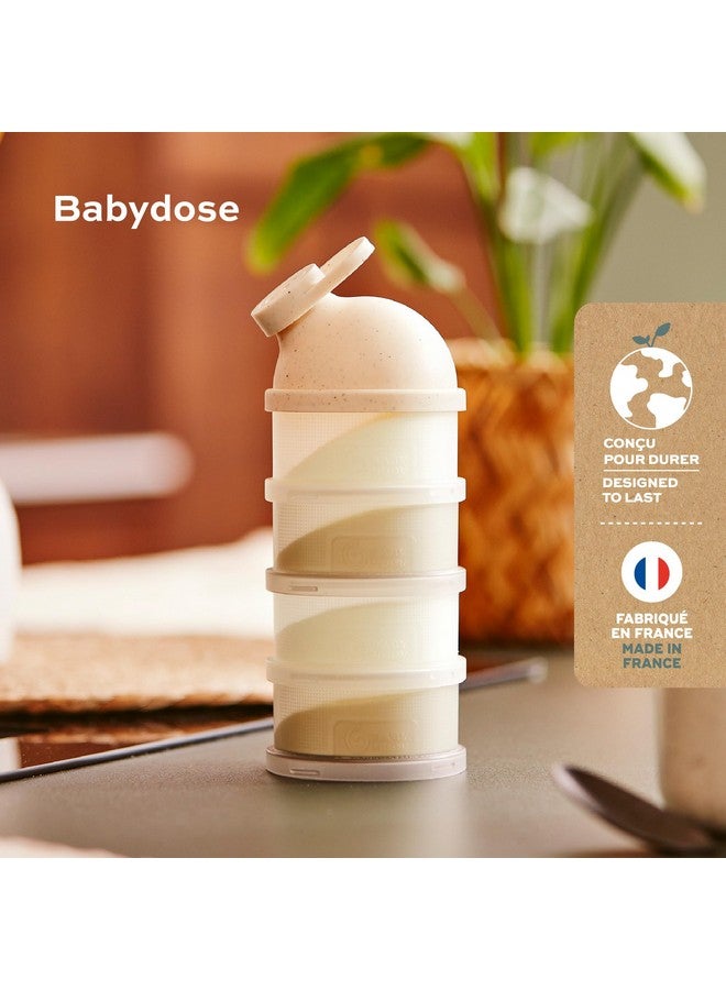 Babymoov Babydose Formula Dispenser On-The-Go, BPA-Free Baby Formula and Snack Container, Travel Essential, 4 Airtight Compartments, XL Capacity, Ergonomic, Dishwasher-Safe, Made in France, Beige - Image 1