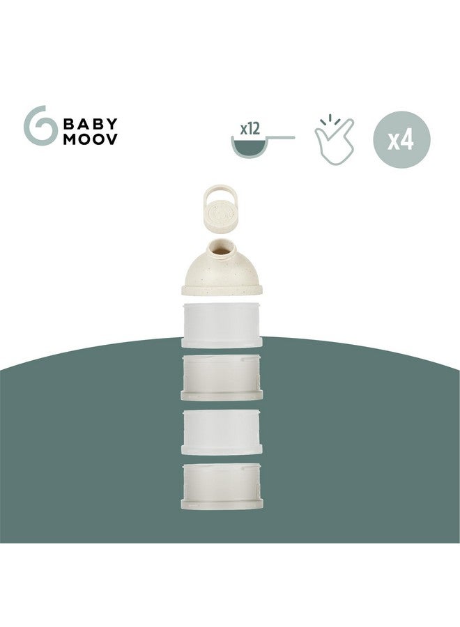Babymoov Babydose Formula Dispenser On-The-Go, BPA-Free Baby Formula and Snack Container, Travel Essential, 4 Airtight Compartments, XL Capacity, Ergonomic, Dishwasher-Safe, Made in France, Beige - Image 2