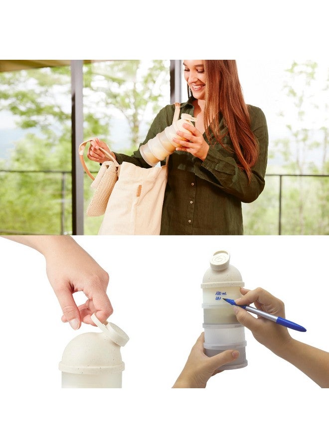 Babymoov Babydose Formula Dispenser On-The-Go, BPA-Free Baby Formula and Snack Container, Travel Essential, 4 Airtight Compartments, XL Capacity, Ergonomic, Dishwasher-Safe, Made in France, Beige - Image 4