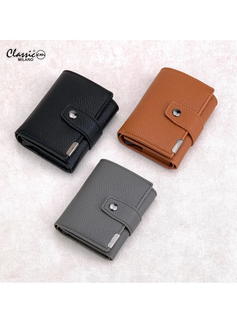 Classic Milano Tan (K1802-GY22503#) Classic Milano RFID Blocking Faux Leather Wallet for Men and Women | Card Holder Wallet Pop-up, Credit Card Holder for Men | Wallet for Men & Women’s Card Wallet for Men | Best Price UAE