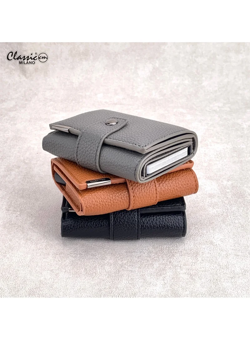 Classic Milano Tan (K1802-GY22503#) Classic Milano RFID Blocking Faux Leather Wallet for Men and Women | Card Holder Wallet Pop-up, Credit Card Holder for Men | Wallet for Men & Women’s Card Wallet for Men | Best Price UAE