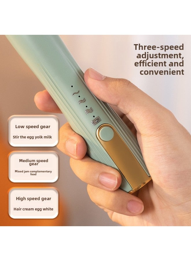 Hot Portable Labor-saving Hand-held Milk Mixer Automatic Dispenser Coffee Electric Milk Frother-Color:J-16 Product (single Milk Frother Head) White With Black - Image 4