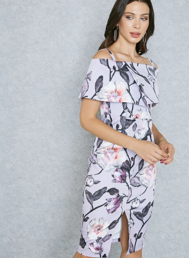 DOROTHY PERKINS Floral Print Bardot Pencil Dress