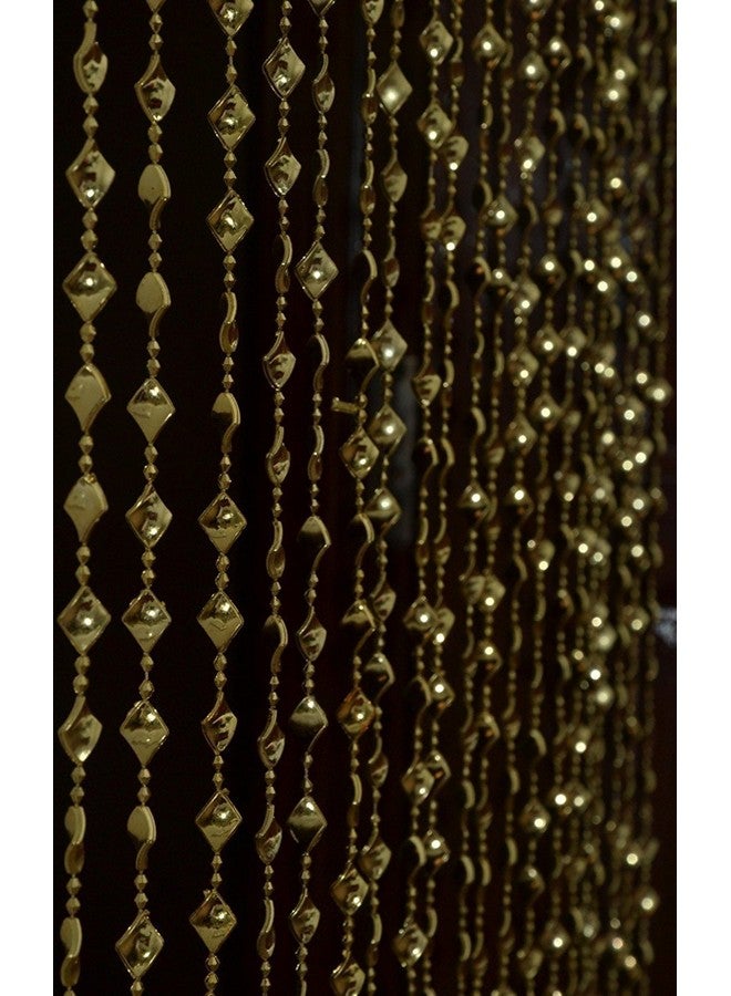 Pindia ستارة خرز بانديا على شكل طائرة مزخرفة لامعة (ذهبي، 7 أقدام، صلبة) - Image 1