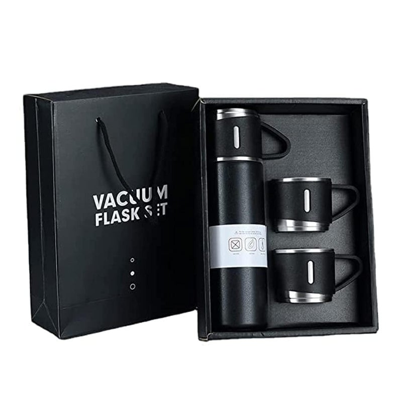 KS ENTERPRISE KS ENTERPRISE 500ml Vacuum Flask Set Coffee Mug Vacuum Cup Thermos Bottle Coffee Cup Stays Hot Cold for Work Sports Hiking Cycling Stainless Steel Vacuum Flask Gift Box Set Multicolor 