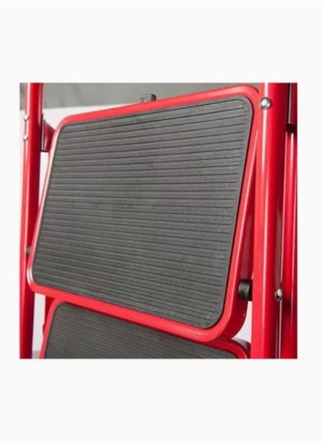 NKX - 3-Step Folding Step Ladder Black/Red - Image 1