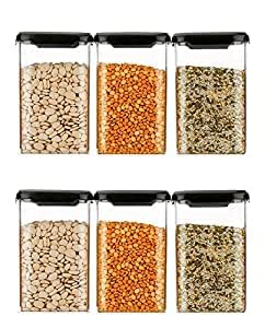 Sixfire Unbreakable Plastic Fridge Multi Storage Container Box with Lid Plastic jars Container for kitchen Multi Storage container 1100ml Pack of 6 - Image 3