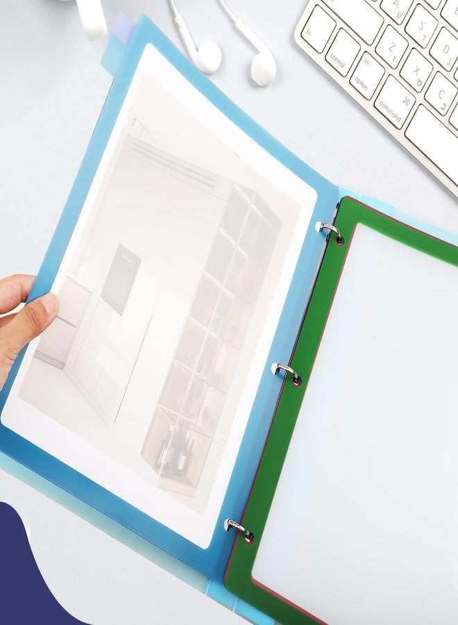 Prudiut 36 Pcs/3 Set 12 Tabs Binder Dividers with Colored Tabs, Clear Tab Notebook Divider Page Binder File Dividers, Letter Size - Image 5