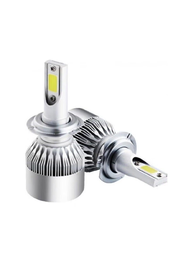 MUNTAQI 2pcs H7 LED headlight bulb for car