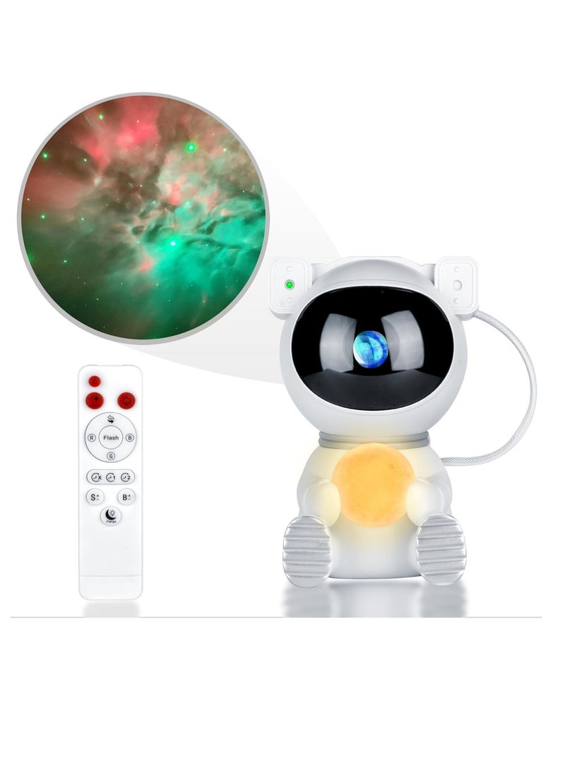 Astronaut Star Projector Night Lights Astronaut Nebula Galaxy Night Light Projector for Children Adults Baby Bedroom Party Room and Game Room Star Projector with Moon Lamp - Image 1