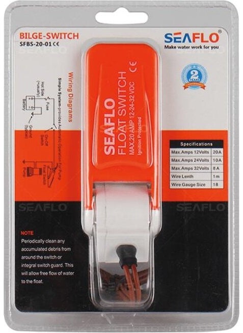 SEAFLO - Sfbs-20-01 Bilge Pump Float Switch, Ds Pump Float 12-24 Volt 20 Ampere - Image 1