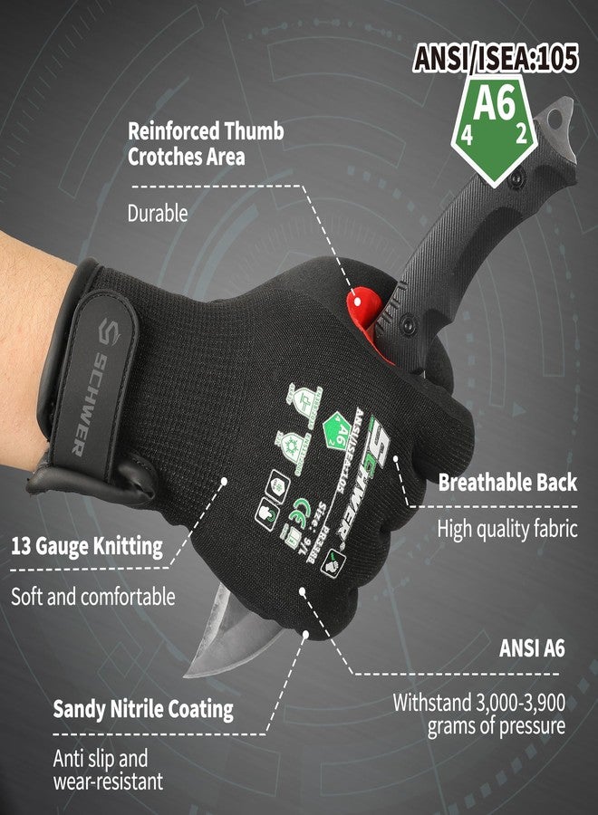 Schwer FreezeGuard Winter Work Gloves for Men and Women, ANSI A6 Cut Resistant Gloves With Super Grip, Freezer Gloves for Work Below Zero, Touchscreen, Thermal Insulated, PR3388, Black Knight (M, 2 Pairs) - Image 2