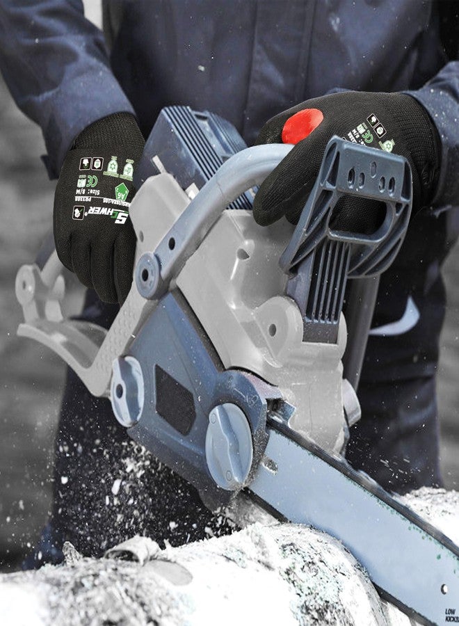 Schwer FreezeGuard Winter Work Gloves for Men and Women, ANSI A6 Cut Resistant Gloves With Super Grip, Freezer Gloves for Work Below Zero, Touchscreen, Thermal Insulated, PR3388, Black Knight (M, 2 Pairs) - Image 4