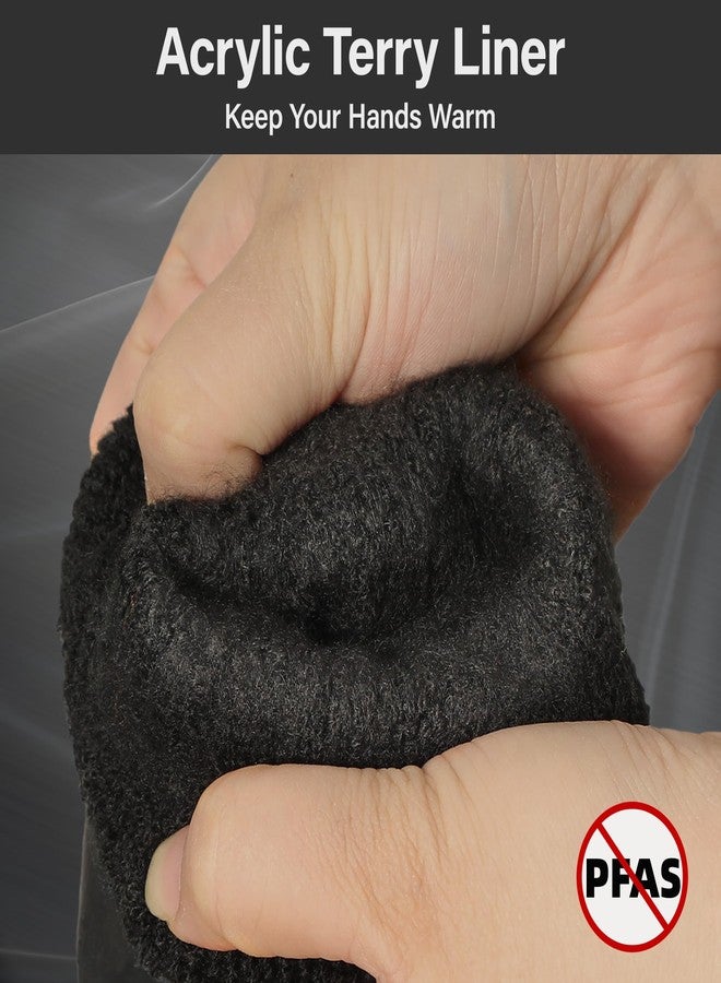 Schwer FreezeGuard Winter Work Gloves for Men and Women, ANSI A6 Cut Resistant Gloves With Super Grip, Freezer Gloves for Work Below Zero, Touchscreen, Thermal Insulated, PR3388, Black Knight (M, 2 Pairs) - Image 3