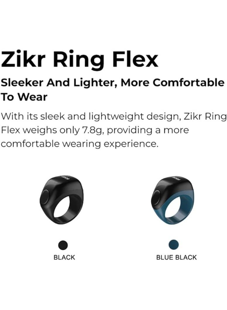 REBENUO Smart Male Ring Tasbih Flex (F01) Plastic Version 3 Sizes Muslim Prayer Reminder Prayer Timing OLED Display Tasbih Counter Smart Ring - Tasbih (Brown) - Image 4