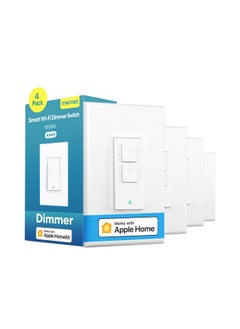 meross meross 4 Pack Smart Dimmer Switch Single Pole Supports Apple HomeKit, Alexa Google Assistant & SmartThings, 2.4Ghz WiFi Light Switch for Dimmable LED, Neutral Wire Required, Remote Control Schedule  - Image 1