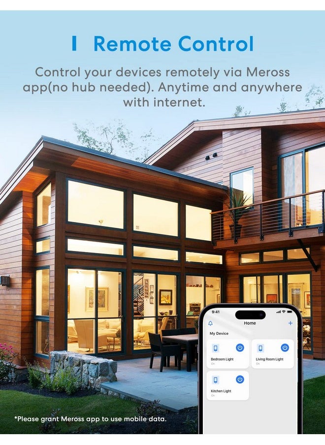 meross - meross 4 Pack Smart Dimmer Switch Single Pole Supports Apple HomeKit, Alexa Google Assistant & SmartThings, 2.4Ghz WiFi Light Switch for Dimmable LED, Neutral Wire Required, Remote Control Schedule - Image 1