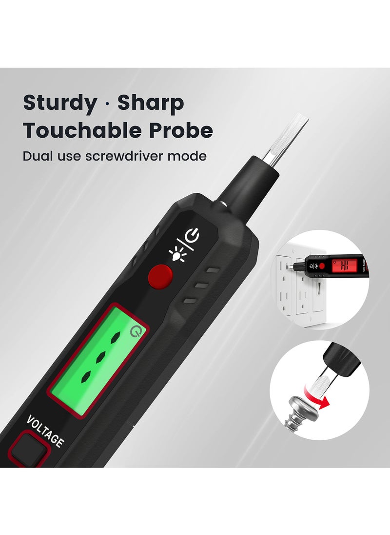 Excefore - Premium Electrical Voltage Tester - Dual Range Non-Contact & Contact Pen, LCD Display, Buzzer Alarm, Wire Breakpoint Finder - Safe and Accurate AC Electricity Detection (12V-100V/48V-100V) - Image 1