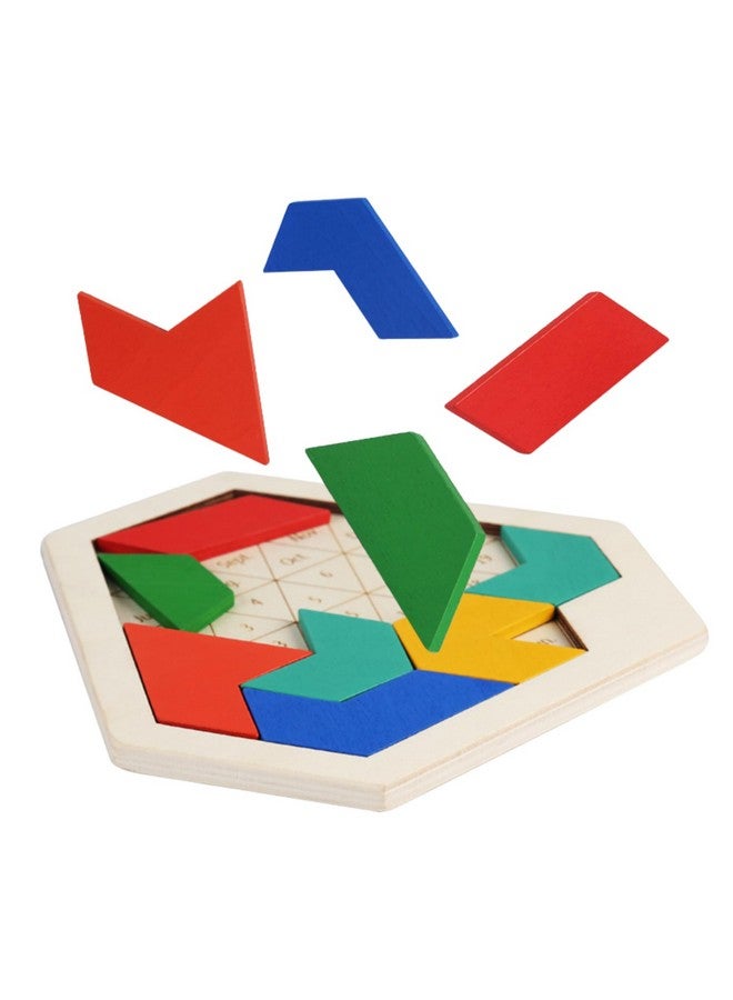 Cubelelo Cubelelo Geometric Weekday Calendar Puzzle | A-Puzzle-A-Day | Premium Wooden Challenging Hexagon Shape Tetris Tangram Brain Storming Toy for Kids & Adults | Ideal Gift for Ages 3 and Above  - Image 5
