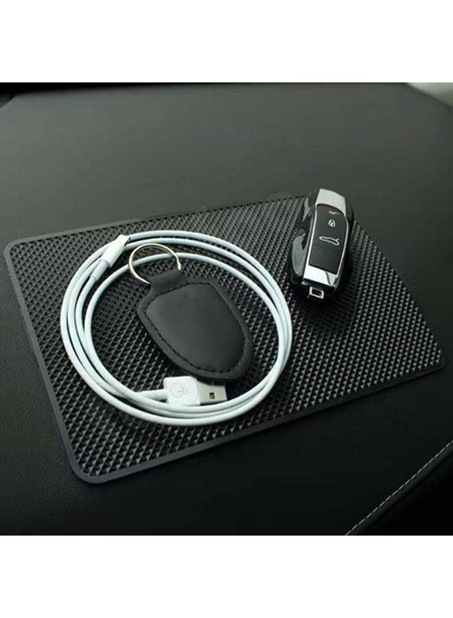 HIGHWAY Car Dashboard Organizer – Elegant Non-Slip Rubber Mat | Heat-Resistant Rubber | Anti-Slide Tray for Phone, Keys, Coins & Accessories | Keeps Car Interior Tidy - Image 3