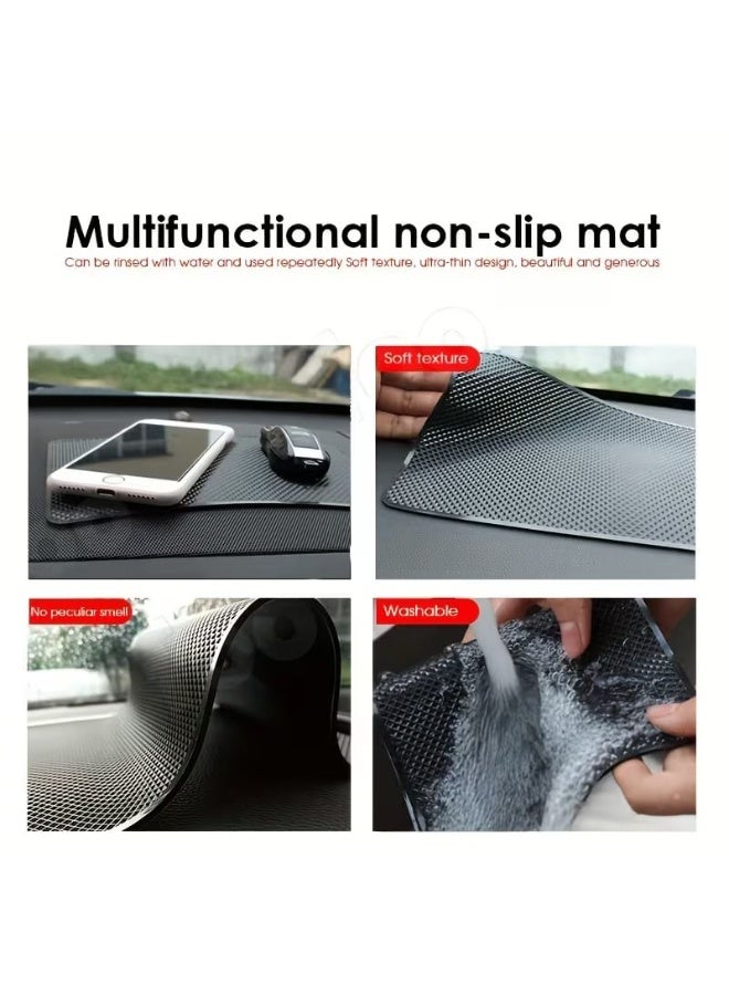 HIGHWAY Car Dashboard Organizer – Elegant Non-Slip Rubber Mat | Heat-Resistant Rubber | Anti-Slide Tray for Phone, Keys, Coins & Accessories | Keeps Car Interior Tidy - Image 2