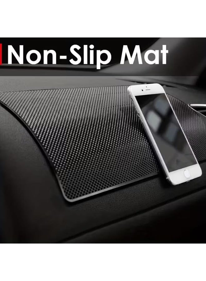 HIGHWAY Car Dashboard Organizer – Elegant Non-Slip Rubber Mat | Heat-Resistant Rubber | Anti-Slide Tray for Phone, Keys, Coins & Accessories | Keeps Car Interior Tidy - Image 4