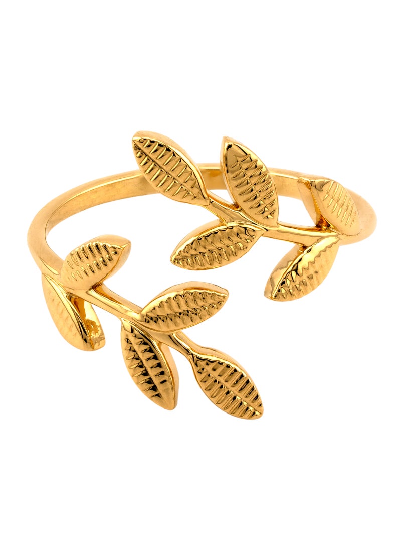 AAZ Jewellery L.L.C - Twin Leaves 18K Gold Ring - Image 1