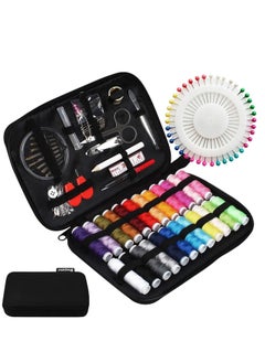 KASTWAVE Sewing Kit with Case, Needle and Thread Kit for Sewing, 130 pcs Sewing Supplies for Home Travel and Emergency for Adults, Beginner, Home, Travel, Scissors, Thimble, Needle Threader and More  - Image 1
