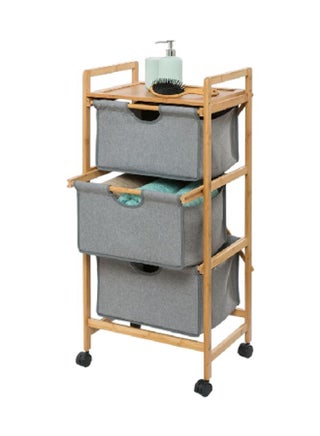 3-Drawers High Grade Laundry Trolley Grey and Brown 3.1 x 37.1 x 13.6 Inch 62213100 - pzsku/Z9680AC20054BBC10130DZ/45/_/1702558315/2643cbaa-1002-45af-ac38-b41170c981e9