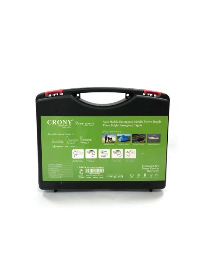 كروني جهاز كروني D28a لبدء تشغيل السيارة - بنك طاقة محمول بسعة 398000 مللي أمبير/ساعة مع تيار ذروة 400 أمبير، ومصباح يدوي LED ونظام استغاثة للاستخدام في حالات الطوارئ الخارجية - Image 3