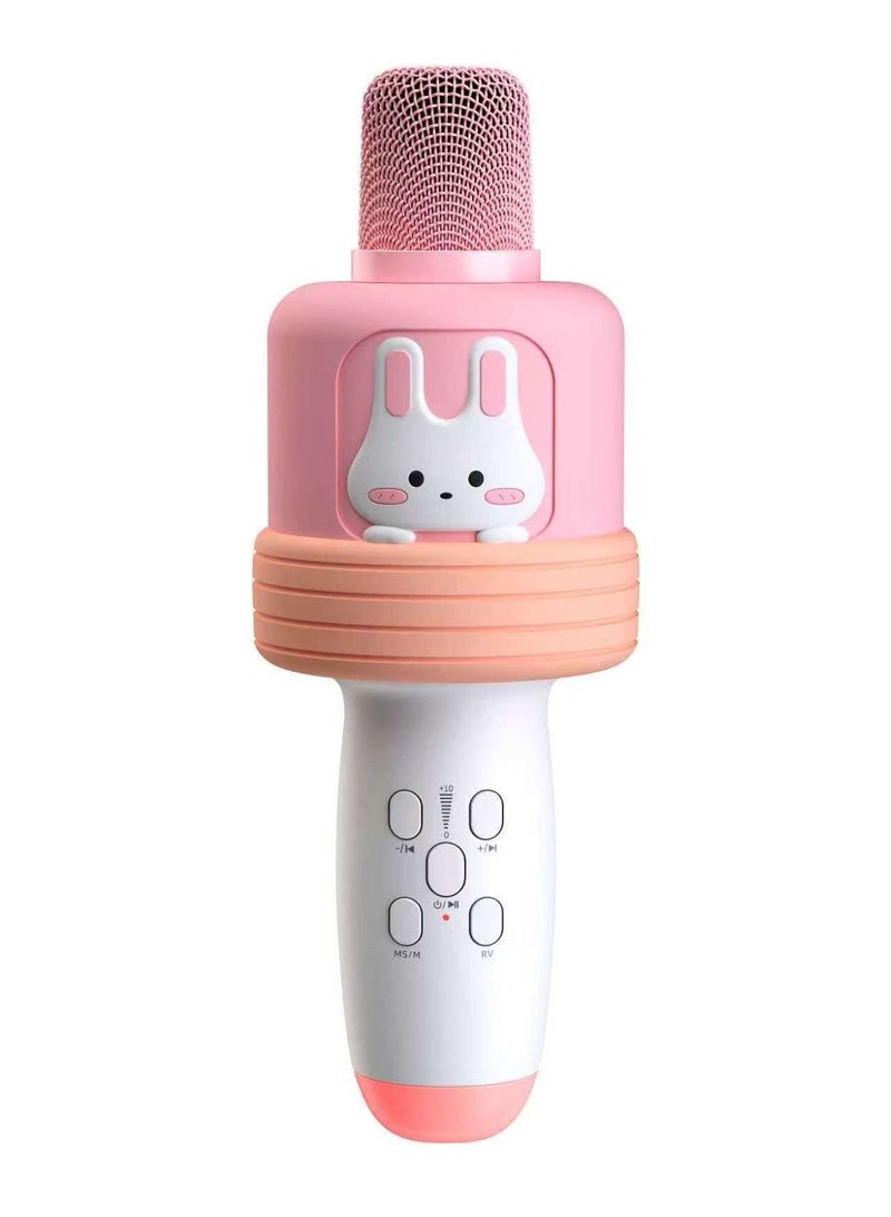 Kids'  PINK Portable Wireless Bluetooth Microphone, Portable Karaoke Mic - Image 1