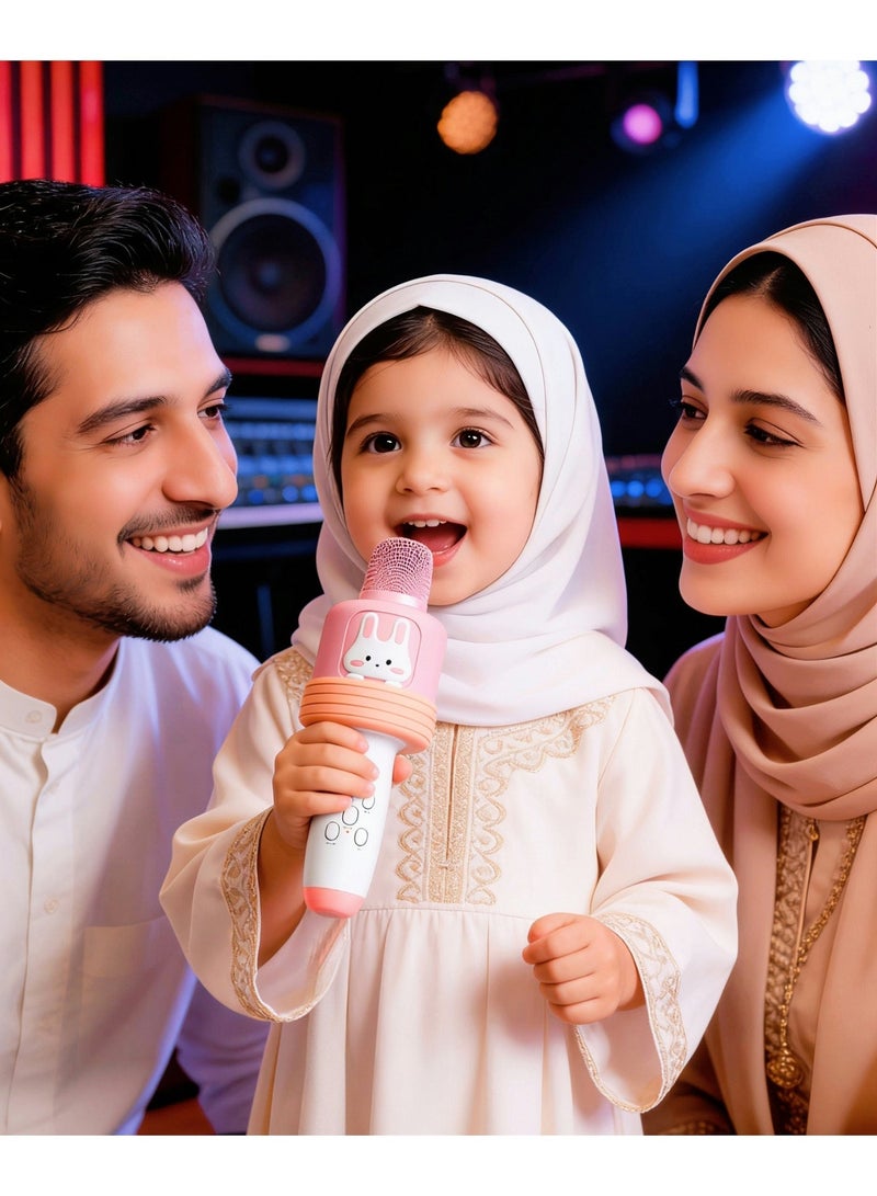 Kids'  PINK Portable Wireless Bluetooth Microphone, Portable Karaoke Mic - Image 3