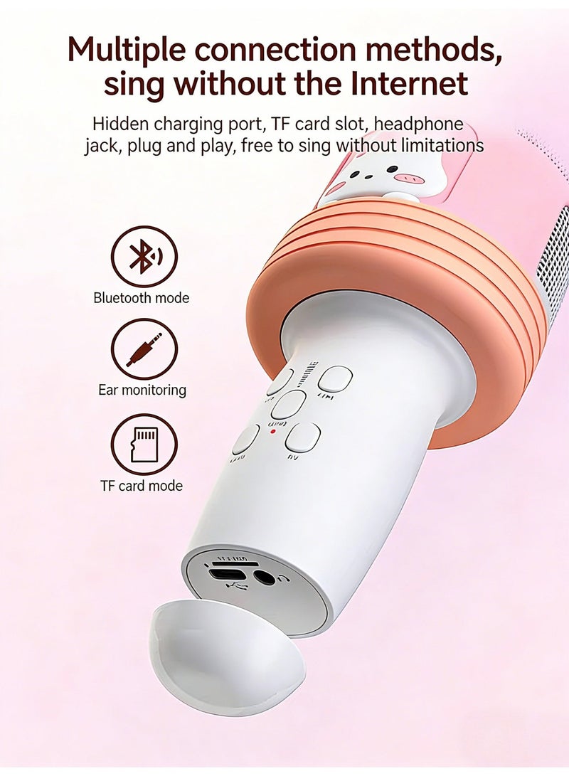Kids'  PINK Portable Wireless Bluetooth Microphone, Portable Karaoke Mic - Image 5