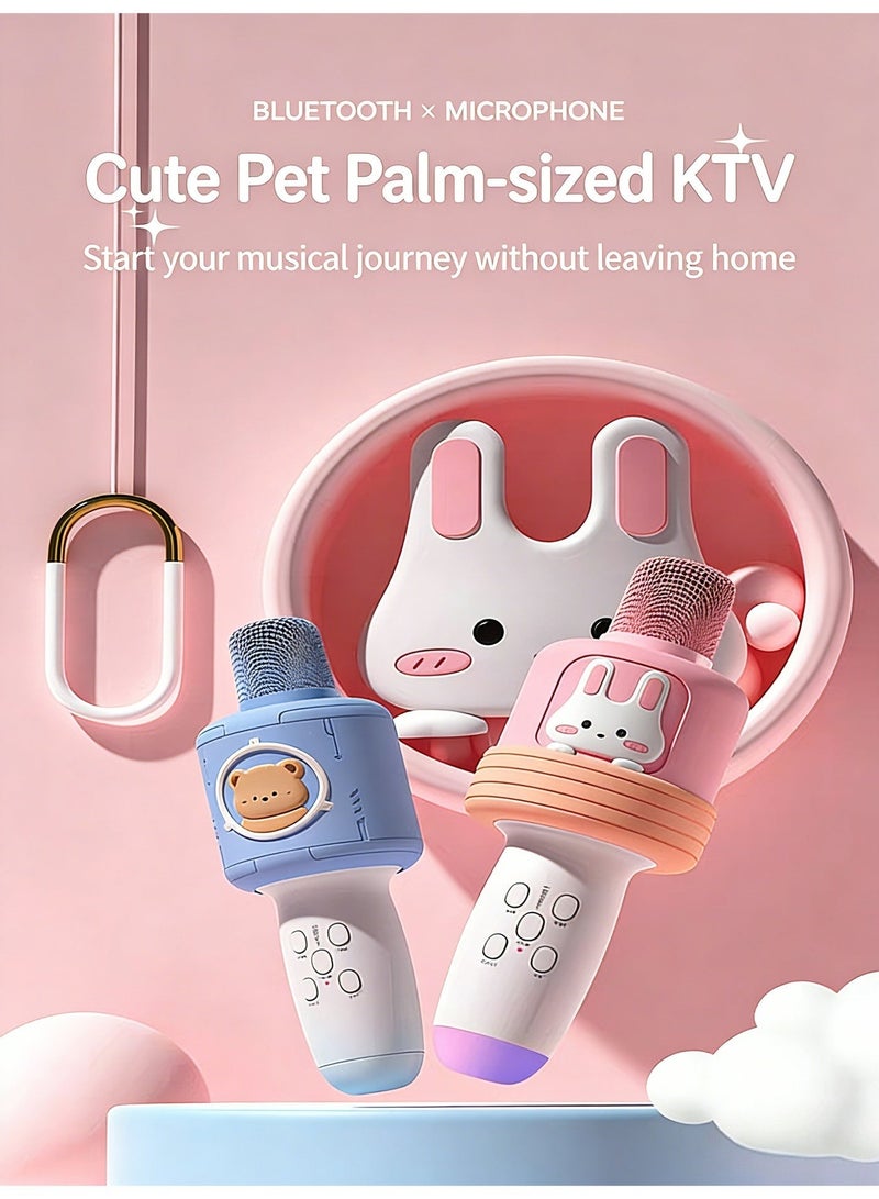 Kids'  PINK Portable Wireless Bluetooth Microphone, Portable Karaoke Mic - Image 4