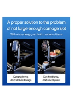 Upgrade 4 in 1 Adjustable Detachable Car Food Table Tray with Solid Base & Phone Slot, Cup Holder Phone Holder for Car, Car Cup Holder Expander with 360°Rotation Tray - pzsku/Z9680CDCDCEF89A29CAFEZ/45/_/1717741346/09b2825e-56f5-4e24-b3ed-42f97839f49c