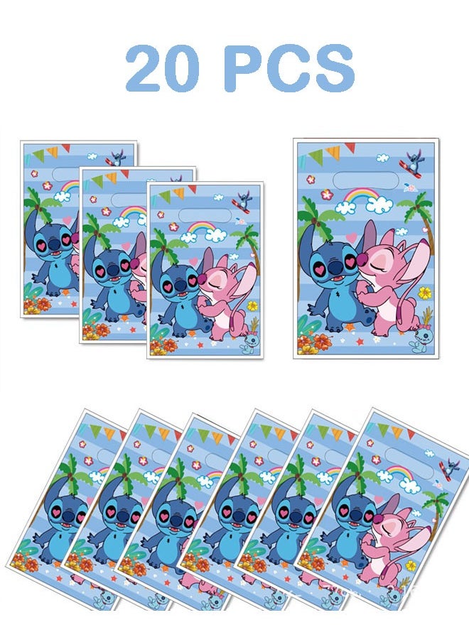 Party 20 PCS Stitch Birthday Party Supplies, Cartoon Candy Bags, Tote Bags, Kids Gift Bags, Adult Birthday Party Decorations  - Image 1
