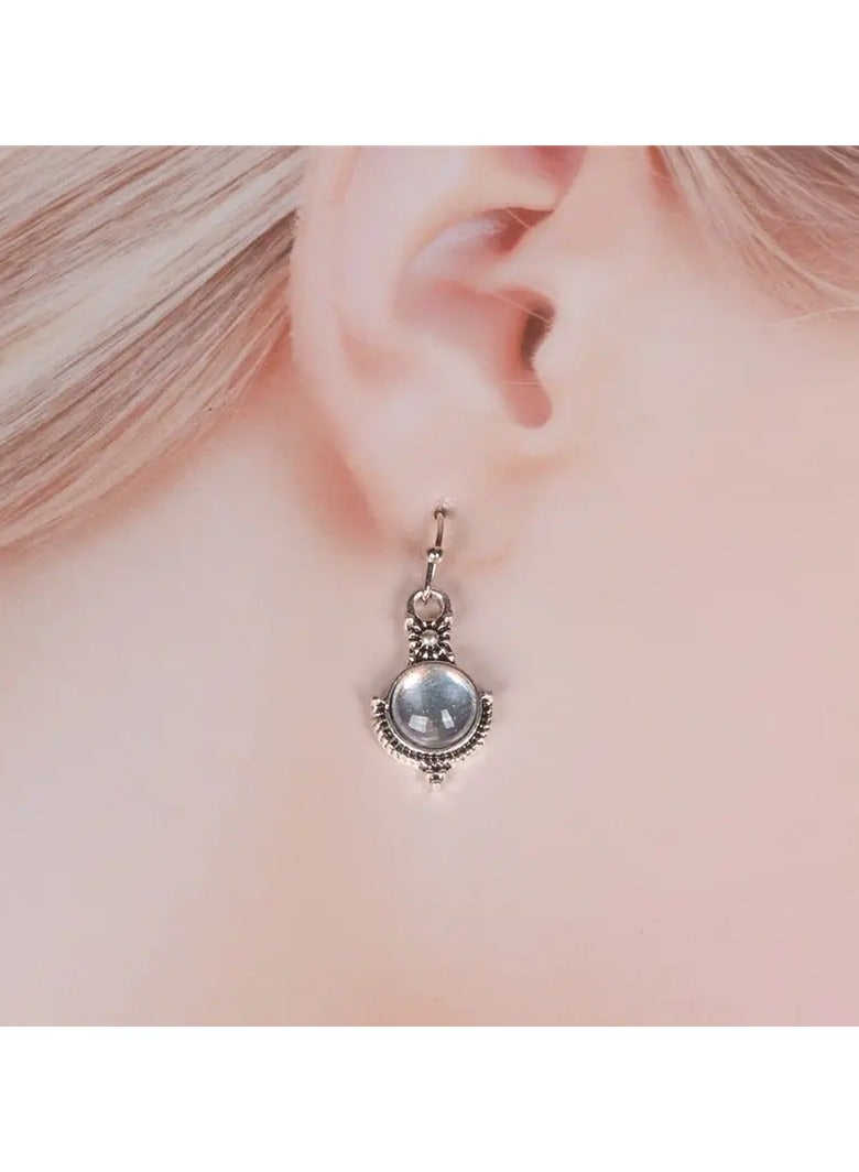 Goolsky أقراط حجر القمر للنساء أقراط حجر القمر المتدلية مجوهرات بوهو حجر القمر هدايا للنساء - Image 2