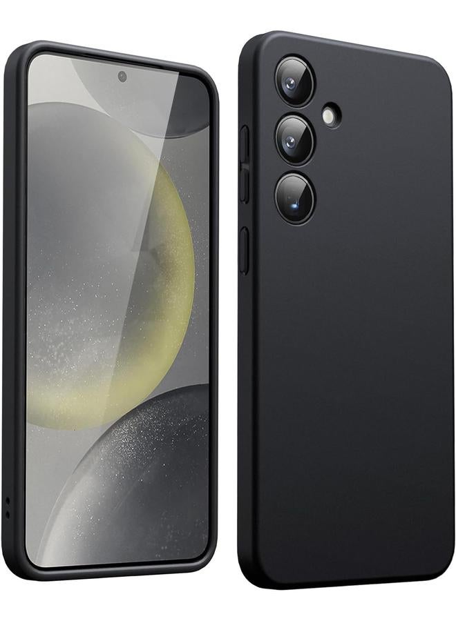 جي تيك جراب رفيع مناسب لهاتف Samsung Galaxy S24 5G مع عدسة كاميرا حماية كاملة من مادة TPU الناعمة وغطاء حماية رفيع للهاتف بلمسة نهائية غير لامعة ومضاد للصدمات باللون الأسود - Image 1