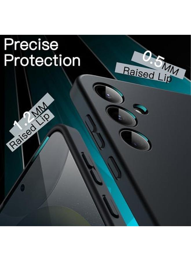 جي تيك جراب رفيع مناسب لهاتف Samsung Galaxy S24 5G مع عدسة كاميرا حماية كاملة من مادة TPU الناعمة وغطاء حماية رفيع للهاتف بلمسة نهائية غير لامعة ومضاد للصدمات باللون الأسود - Image 4