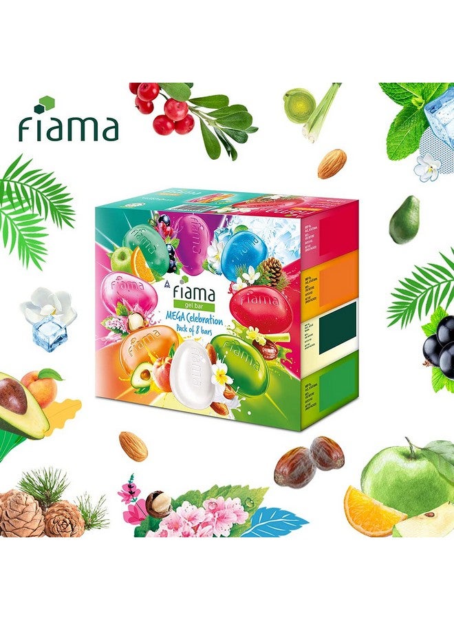 Fiama Gel Bathing Bar Mega Celebration Pack With 8 Unique Gel Bars With Skin Conditioners For Moisturized Skin 125G Soap (Pack Of 8) - Image 3