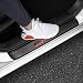 LEXLEY Carbon Fiber Style Leather Door Sill ProtectorScuff Plate Cover Guard Sills Protector TrimWelcome Pedal Protect For 20062026 CRV 4PCS Red - Image 2