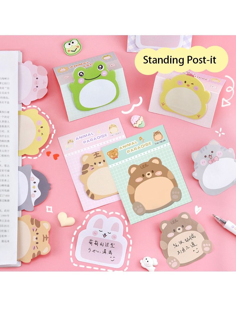 Generic Sticky Notes, 7 Types of Animal Stand-up Sticky Notes, 140 Sheets,for Home, Office, and School Use - Perfect for Reminders and To-Do Lists  - Image 3