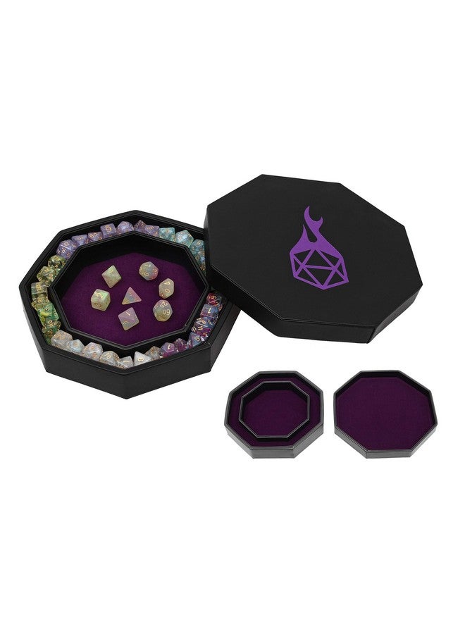 Forged Dice Co. Dice Tray Arena Rolling Tray and Storage Compatible with Any dice Game, D&D and RPG Gaming (Purple) - Image 1