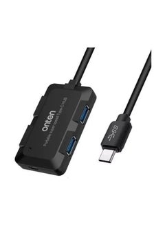 أونتن OTN-U9102B Type-C إلى 4 منافذ USB 3.0 HUB - ما يصل إلى 5 جيجابت في الثانية - مع مدخل طاقة لجهاز Mac / الكمبيوتر الشخصي / الهاتف المحمول  - Image 1