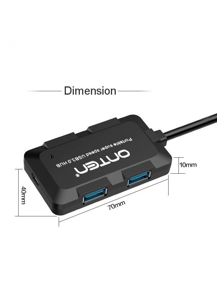 OTN-U9102B Type-C to 4 Port USB 3.0 HUB – Data sync & charge HUB – Up to 5Gbps - With Power input For Mac / PC / Mobile