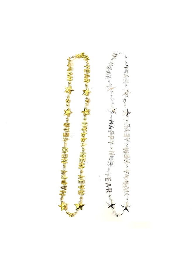 ذا بارتي بوبير قلادة من الذهب والفضة سنة جديدة سعيدة - Image 1